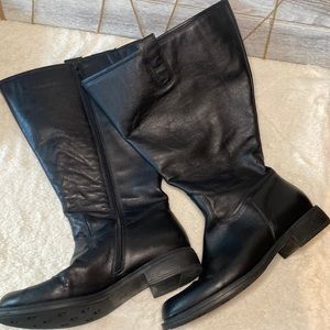 David Tate Womens Lindsey Leather Closed Toe Mid-Calf Fashion Black Boots Size10